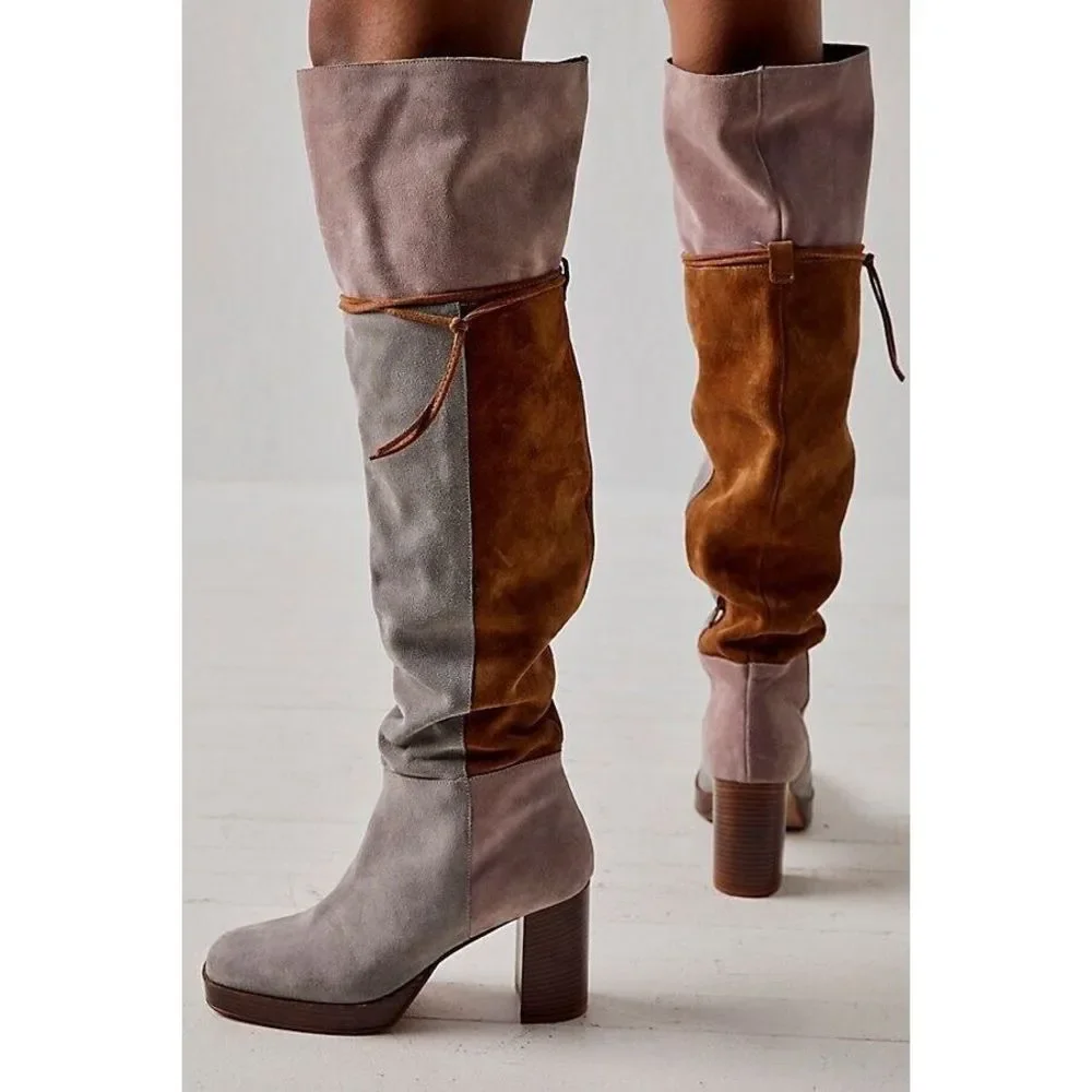 Free People Echo Platform Over-The-Knee Boots Size 40